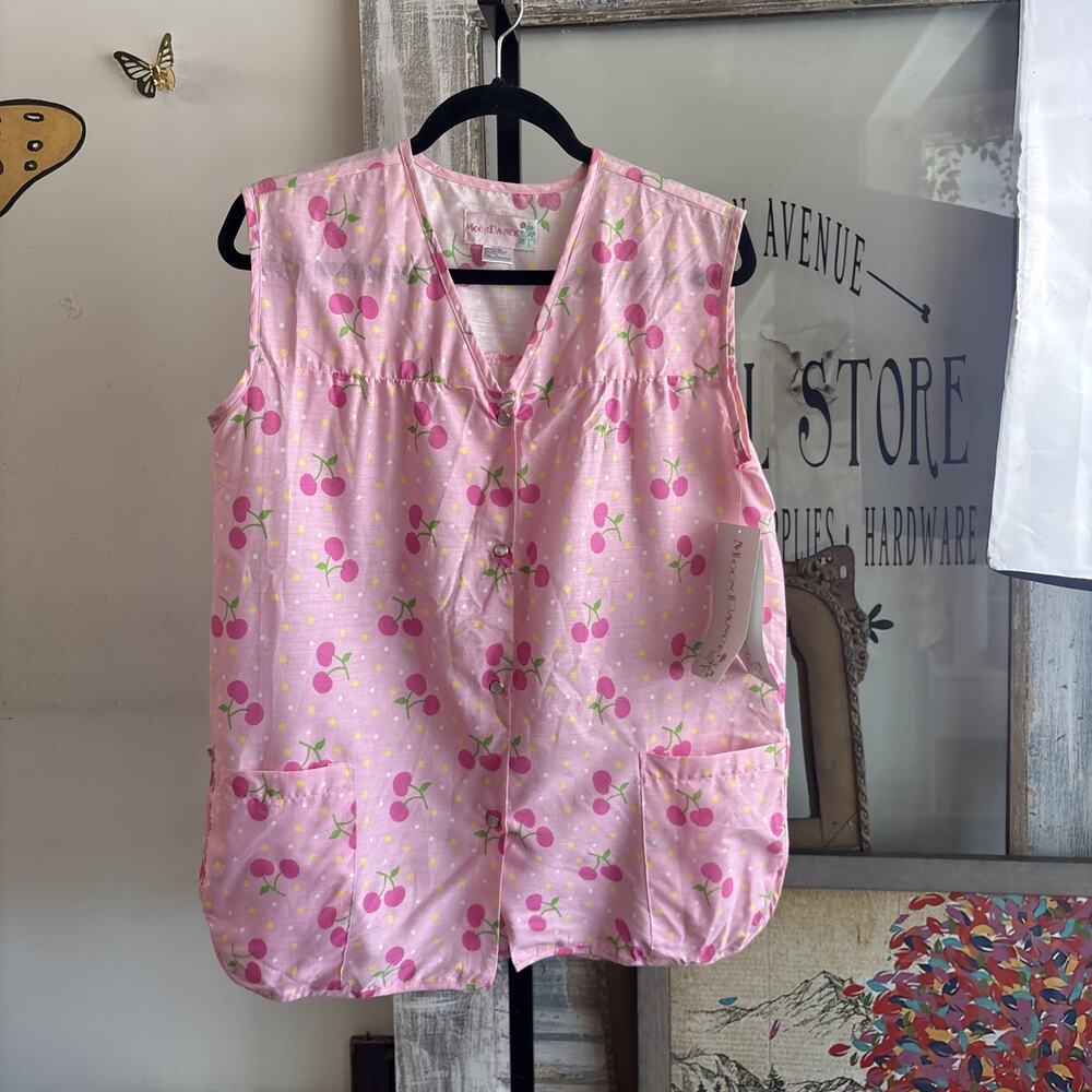 Vintage Moon Dance Cottage/Grandma Core Short Button Up Apron Size Small NWT